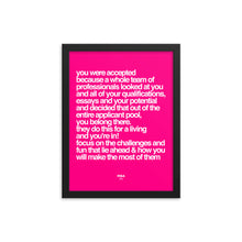 Load image into Gallery viewer, Accepted Framed Poster